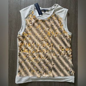 Indigo Moon Sequin top NWT S